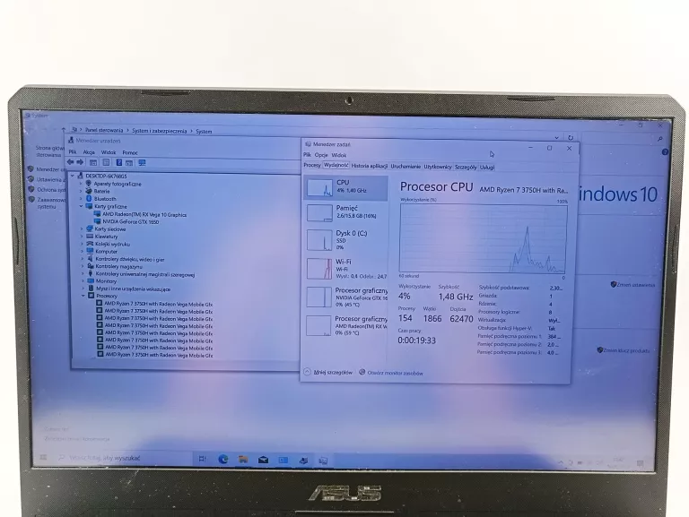 LAPTOP ASUS TUF GAMING FX505D RYZEN 7 15,6 "