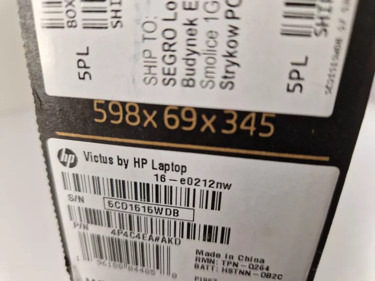 LAPTOP HP VICTUS 16-E0212NW GWARANCJA