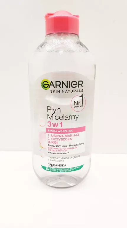 GARNIER PŁYN MICELARNY 3W1 SKÓRA WRAŻLIWA 400 ML