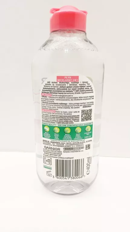 GARNIER PŁYN MICELARNY 3W1 SKÓRA WRAŻLIWA 400 ML