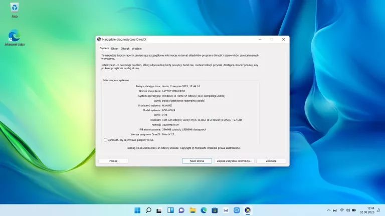 HUAWEI MATEBOOK D15 I5-1135G7 8GB 512GB SSD WIN11