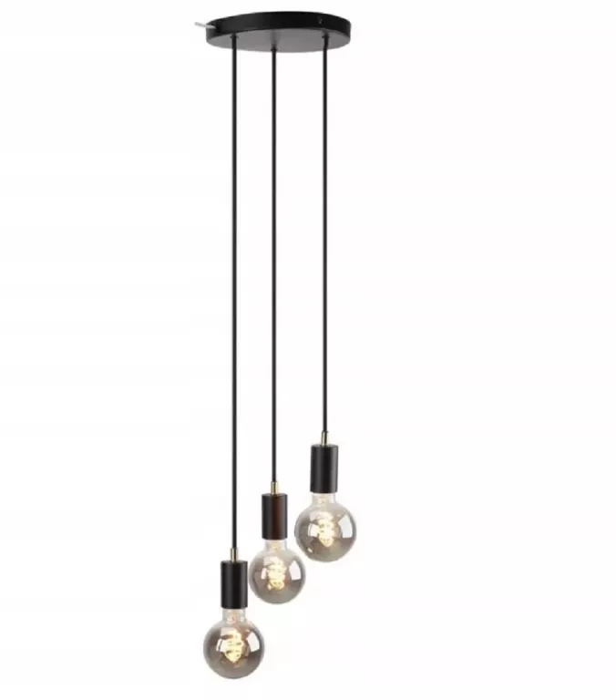 LAMPA WISZĄCA MAGNAR 3-W-1 Ś22 CM CZARNA