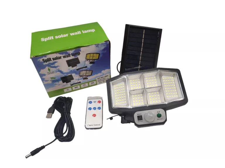 LAMPA ULICZNA 80 W 1200 LM ZASILANIE SOLAR PANEL