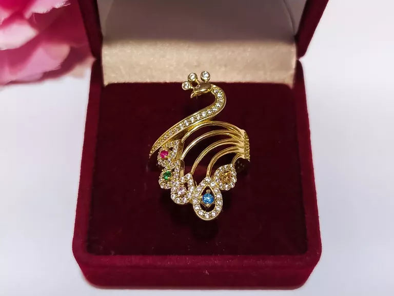 PIĘKNY ZŁOTY PIERŚCIONEK PAW PR.585 3,24G R14
