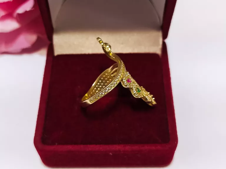 PIĘKNY ZŁOTY PIERŚCIONEK PAW PR.585 3,24G R14