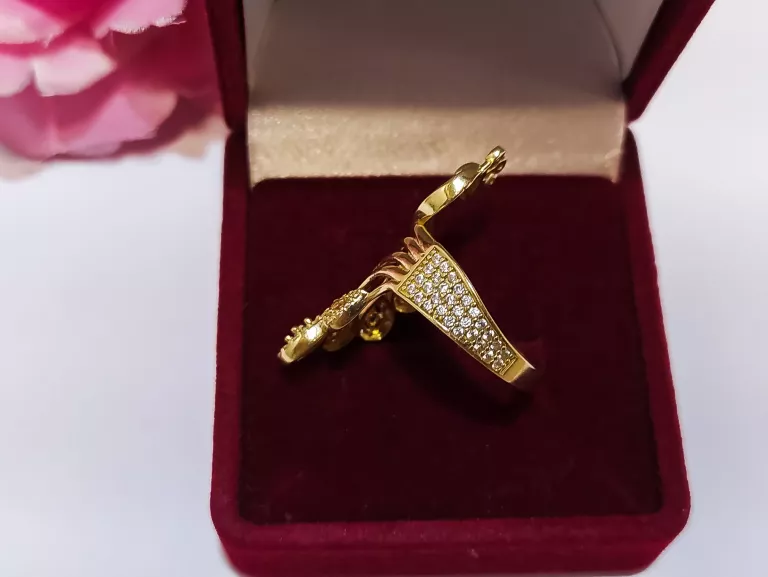 PIĘKNY ZŁOTY PIERŚCIONEK PAW PR.585 3,24G R14
