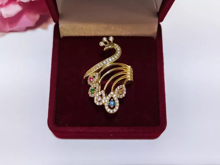 PIĘKNY ZŁOTY PIERŚCIONEK PAW PR.585 3,24G R14