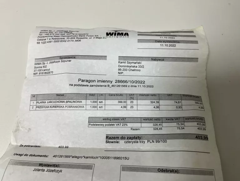 PIŁA SPALINOWA EUROTEC KCHS-5500 NIE ODPALA!!