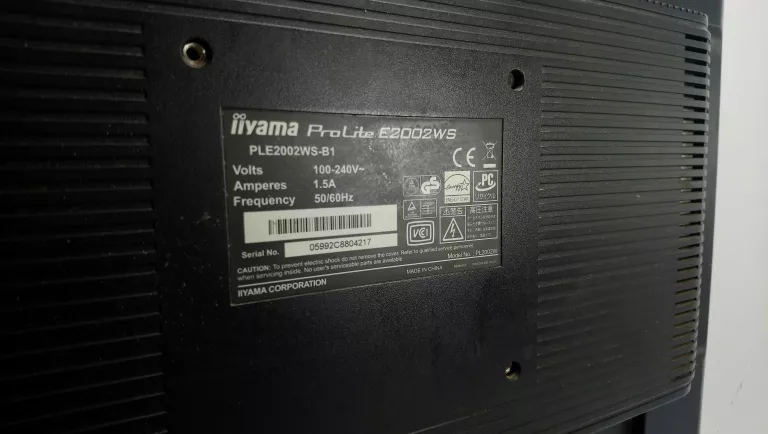 MONITOR IIYAMA PRO LITE E2002WS 17''