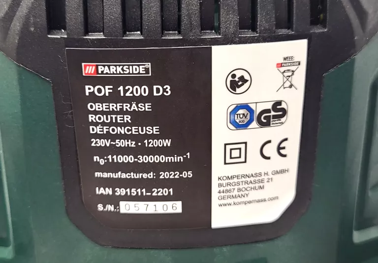 PARKSIDE ROUTER POF 1200 D3