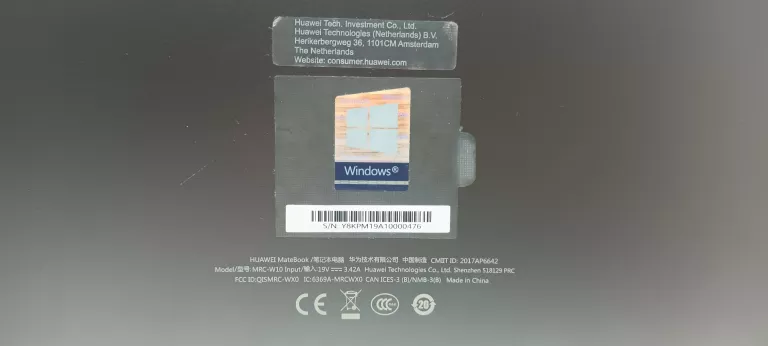 LAPTOP HUAWEI MATEBOOK D I5 8GB 256GB SSD MRC-W10