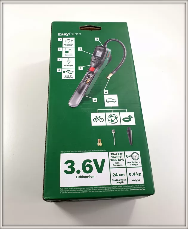 KOMPRESOR POMPKA AKUMULATOROWA EASYPUMP BOSCH