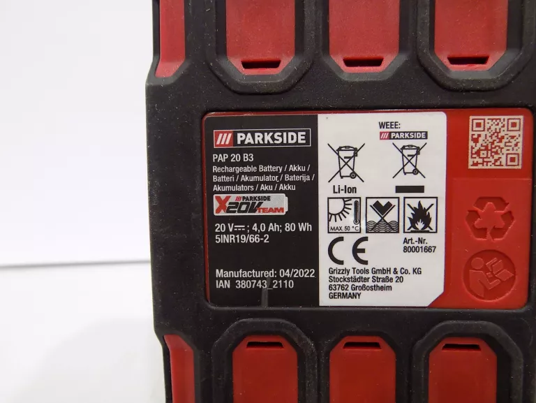 WKRĘTARKA PARKSIDE PERFORMANCE PABSP 20 LI C3