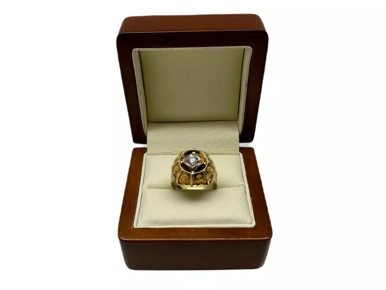 piekny-zloty-pierscionek-diament-578g-585-r13-stan-uzywany