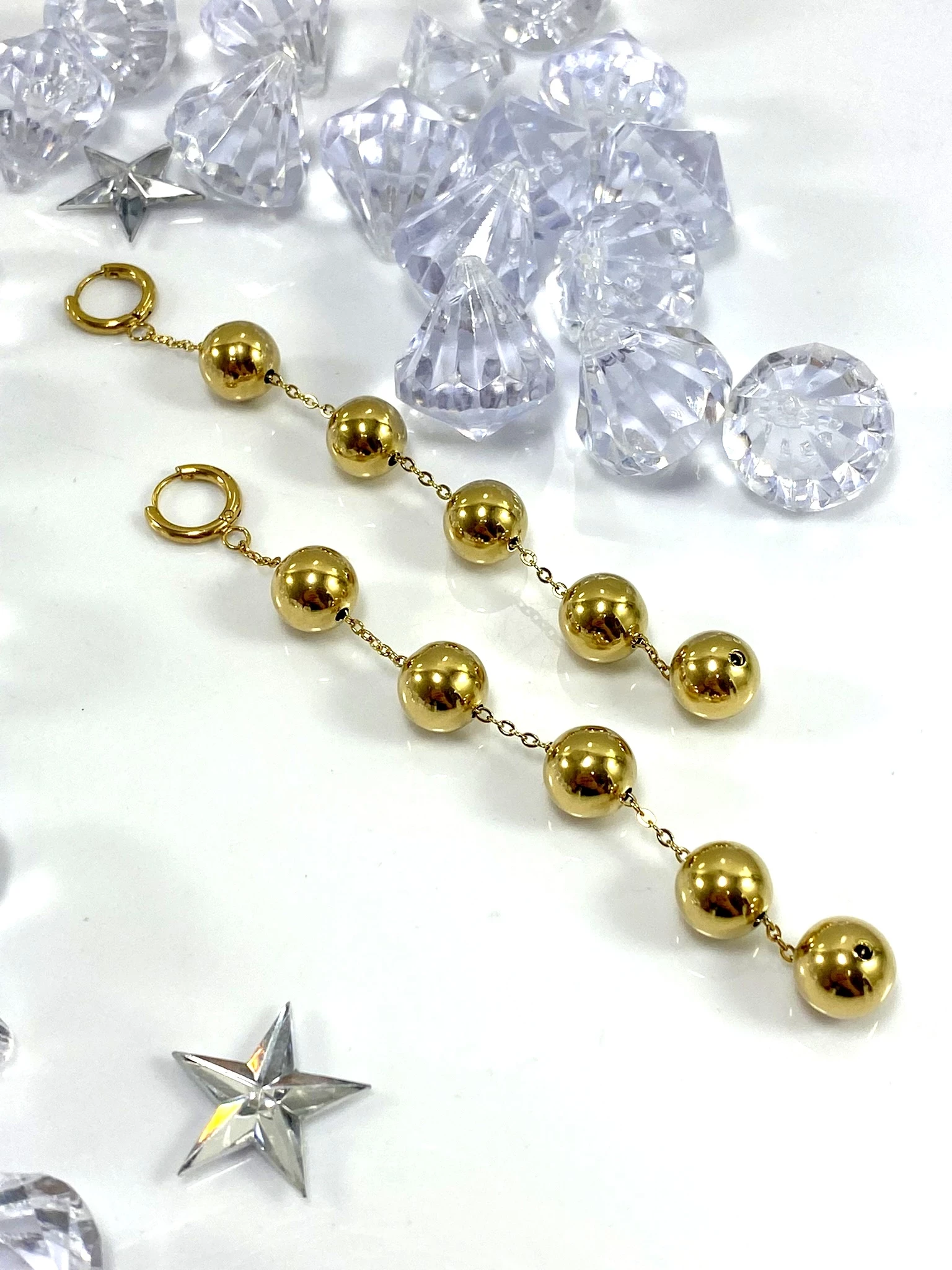 kolczyki-stal-pozlacana-wiszace-kulki-zamk-bigiel-rodzaj-2205-16