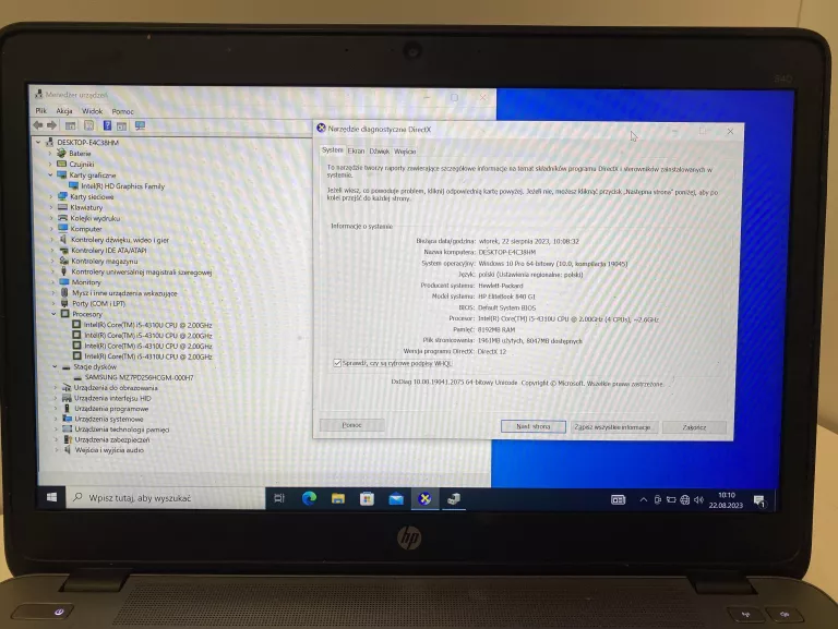 LAPTOP  HP ELITEBOOK 840 I5-4310U/8GB/256GB SSD