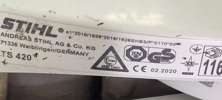 PIŁA DO BETONU KOSTKI STIHL TS420 TS 420 2020R