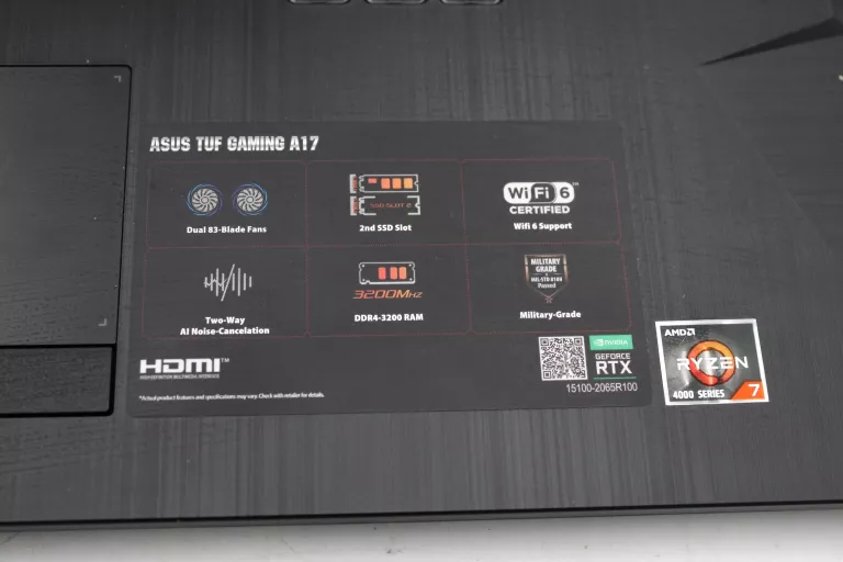 LAPTOP ASUS TUF GAMING A17 FA706IU 17,3 " 16GB/512