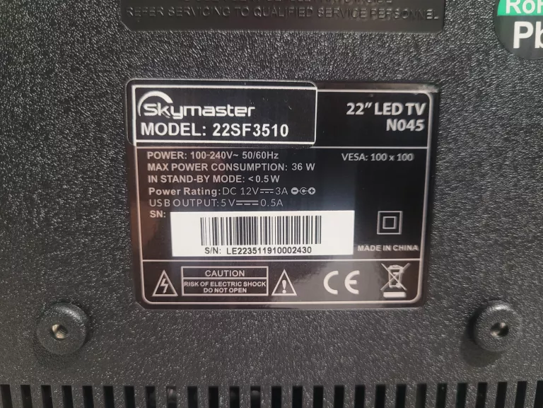 TELEWIZOR SKYMASTER 22SF3510 ZESTAW