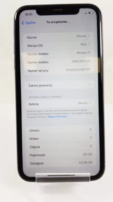 TELEFON APPLE IPHONE 11 64GB. BAT.79%