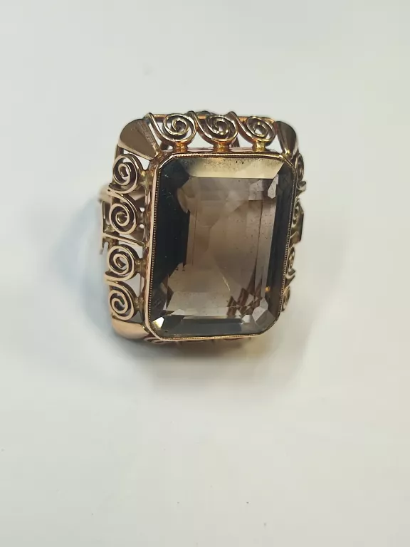 ŚLICZNY DUŻY ZŁOTY PIERŚCIONEK R20 585 15,27G