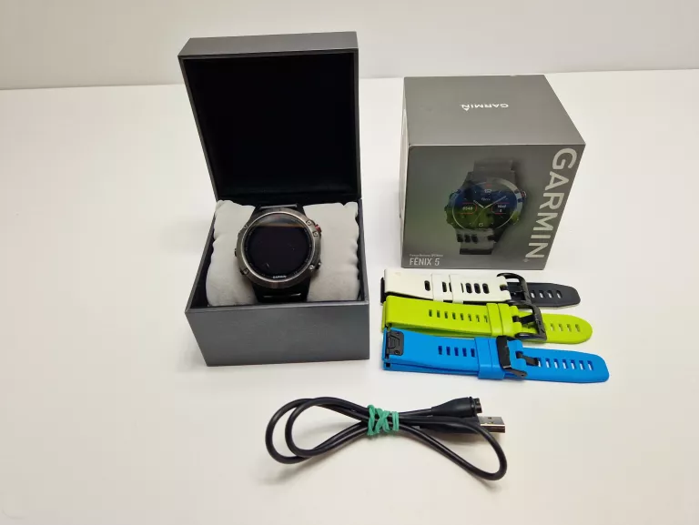 ZEGAREK MĘSKI GARMIN FENIX 5 KOMPLET + 3 PASKI