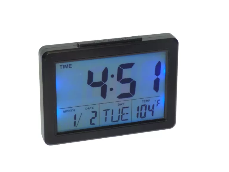 ZEGAR BUDZIK CYFROWY PODŚWIETLANY LCD