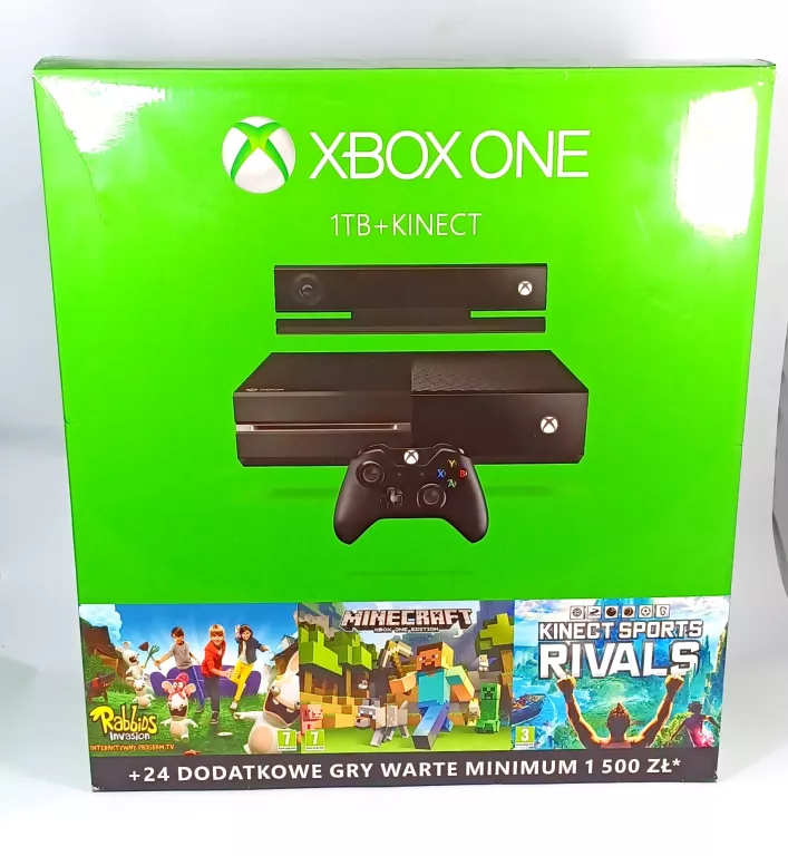 KONSOLA XBOX ONE 1540 1TB+1 PAD+KINECT+PUDEŁKO