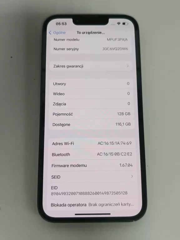 TELEFON APPLE IPHONE 14 128GB - KONDYCJA:100%