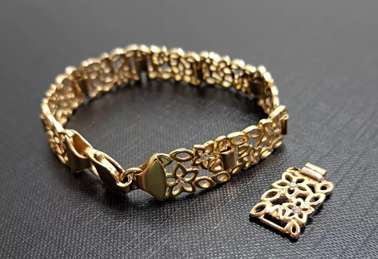 piekna-zlota-bransoletka-kwiaty-585-2193g-stan-uzywany