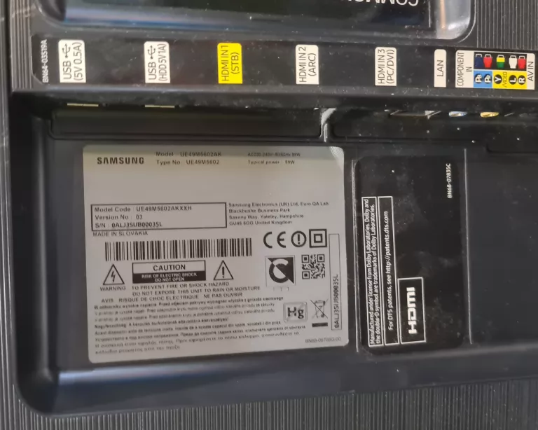 TV SAMSUNG UE49M5602 49" LED 60HZ - NA CZĘŚCI!