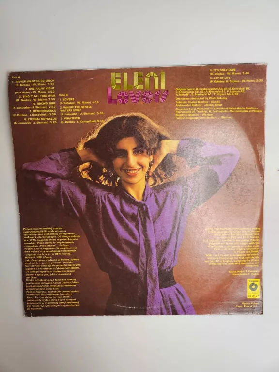 WINYL ELENI LOVERS PŁYTA WINYLOWA