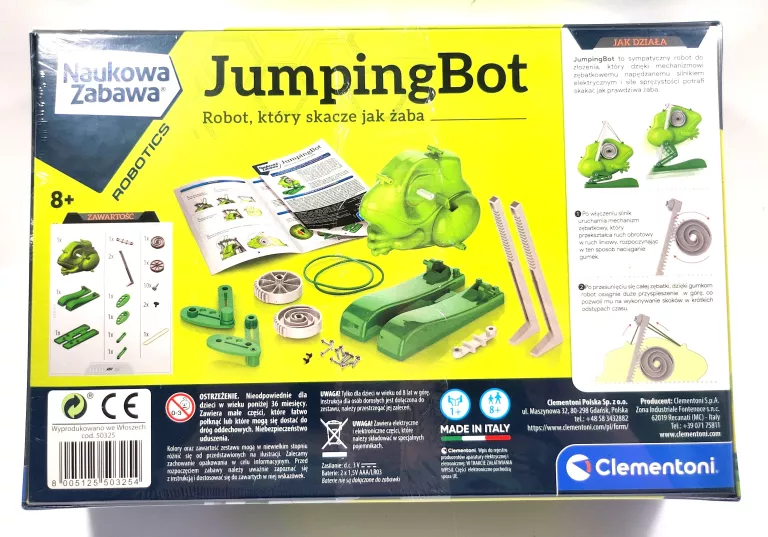 ROBOT JUMPINGBOT ŻABA NAUKOWA ZABAWKA CLEMENTONI