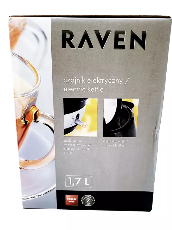 CZAJNIK ELEKTRYCZNY RAVEN 1,7L EC002