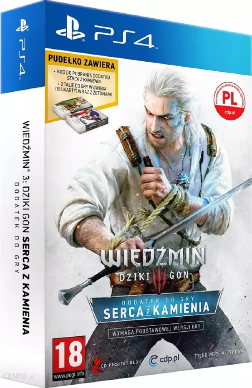 WIEDŹMIN DZIKI GON SERCA Z KAMIENIA PL PS4