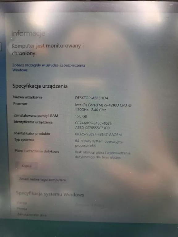 LAPTOP ACER ASPIRE E5-573 N15Q1 + ZAS