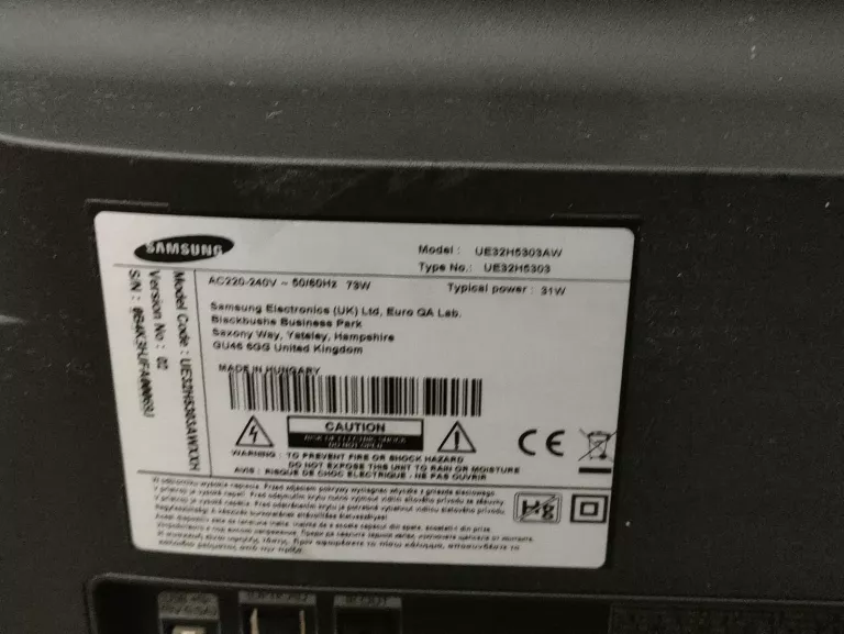 TELEWIZOR LED SAMSUNG UE32H5303 32" RYSY