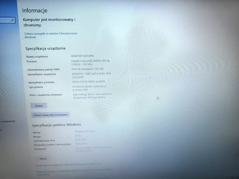 LAPTOP ASUS F515MA ( 8 GB / 930 GB )