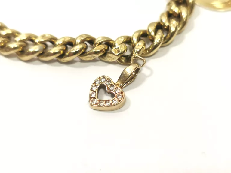 ZŁOTA BRANSOLETKA Z PAMIĄTKOWĄ MONETĄ (585) 23,09G