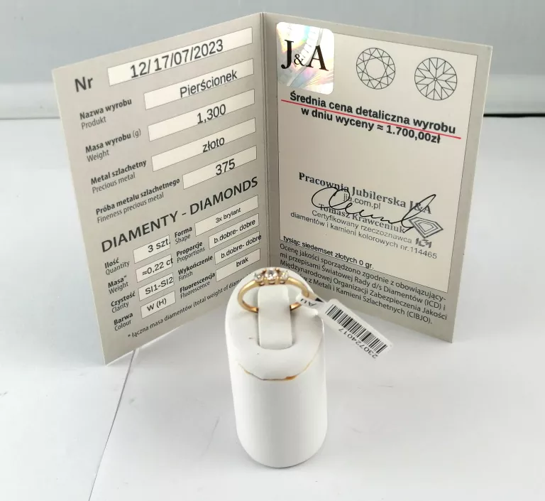 zloty-pierscionek-375-130g-brylanty-certyfikat-wyzwolenia-30-32-szczecin-rs