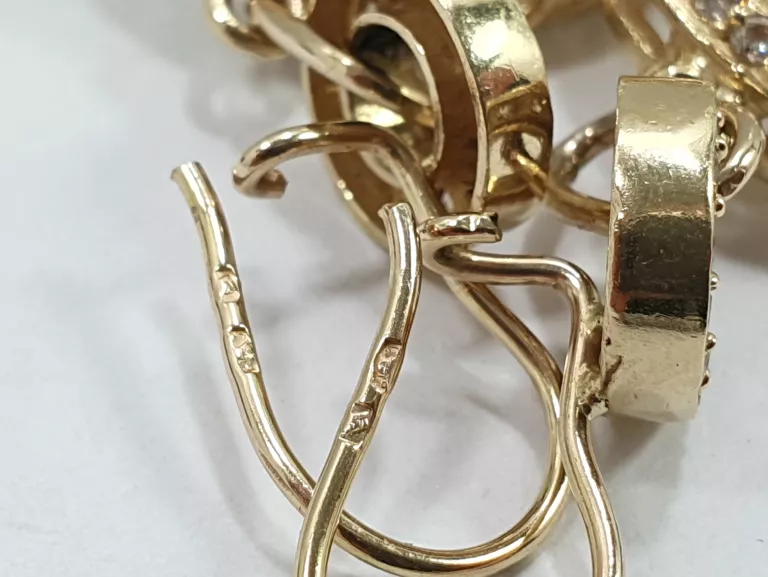 PRZEPIĘKNE ZŁOTE KOLCZYKI BULGARI 15,28G 585 14K