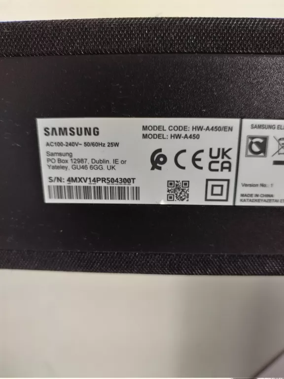 SAMSUNG SUNDBAR A450