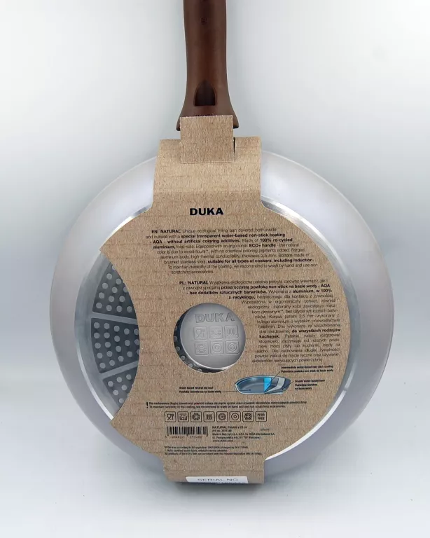 PATELNIA EKOLOGICZNA DUKA NATURAL 28 CM ALUMINIOW