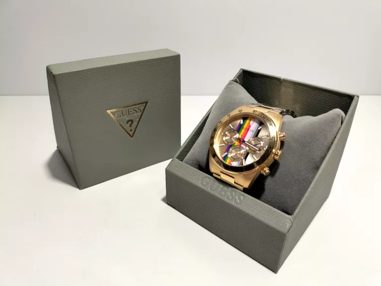 ZŁOTY ZEGAREK MĘSKI GUESS GW0434G1 - POWYSTAWOWY