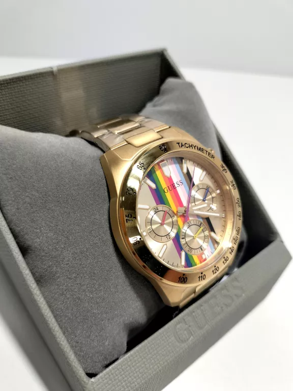 ZŁOTY ZEGAREK MĘSKI GUESS GW0434G1 - POWYSTAWOWY