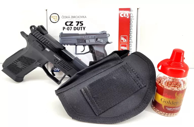 WIATRÓWKA CZ 75 P-07 DUTY BLOW BACK 4,5 MM KABURA