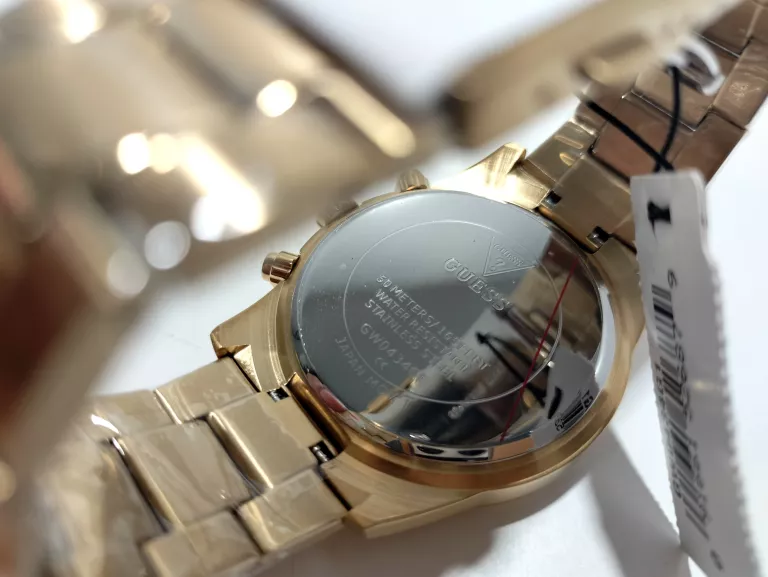 ZŁOTY ZEGAREK MĘSKI GUESS GW0434G1 - POWYSTAWOWY