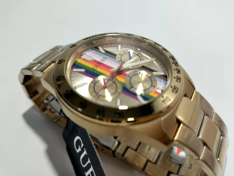 ZŁOTY ZEGAREK MĘSKI GUESS GW0434G1 - POWYSTAWOWY