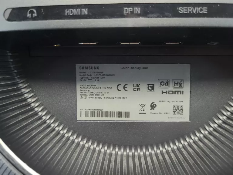 MONITOR SAMSUNG ODYSSEY G5 C27G55TQWR