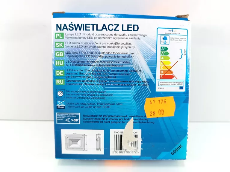 NAŚWIETLACZ LED EKO RAY 10W/6000K